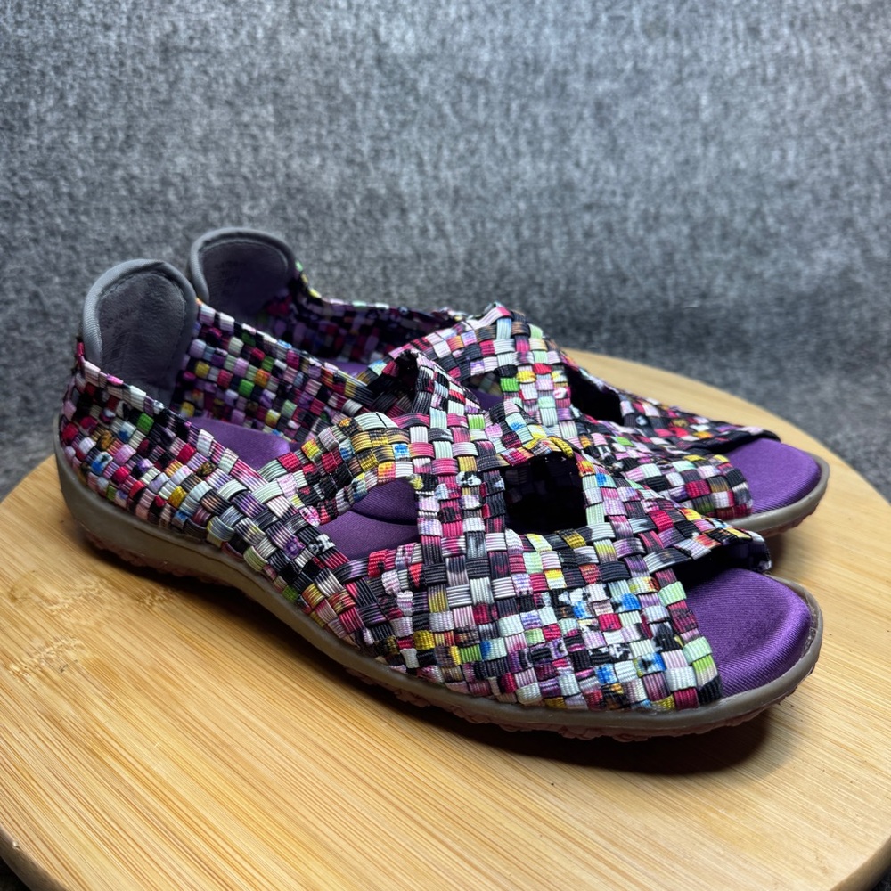 ZEE Alexis Shoes‎ Womens Size 8.5 EU 39 Sarah  Woven Slip On Multi Color Fabric